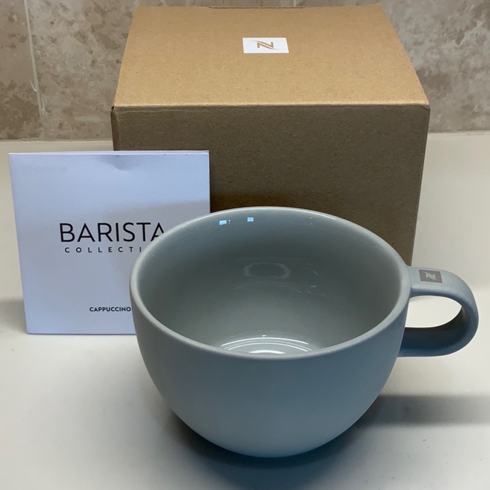 Nespresso Barista Collection Gray Cappuccino Mug NWT New In Box